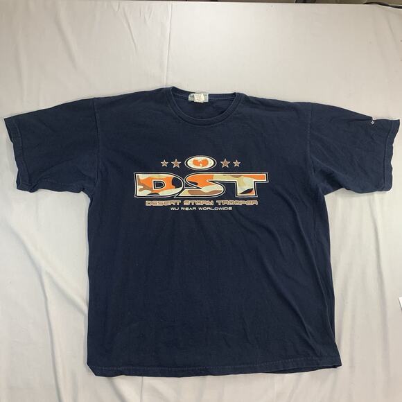 Vintage Wuwear Wu Tang Desert Storm Navy Graphic T Shirt Sz XL - Picture 1 of 8